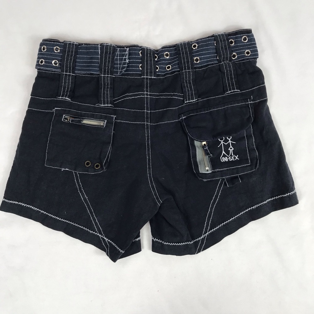 Johnny Was Blue Linen Cargo Shorts (2) NWT - Picture 2 of 6